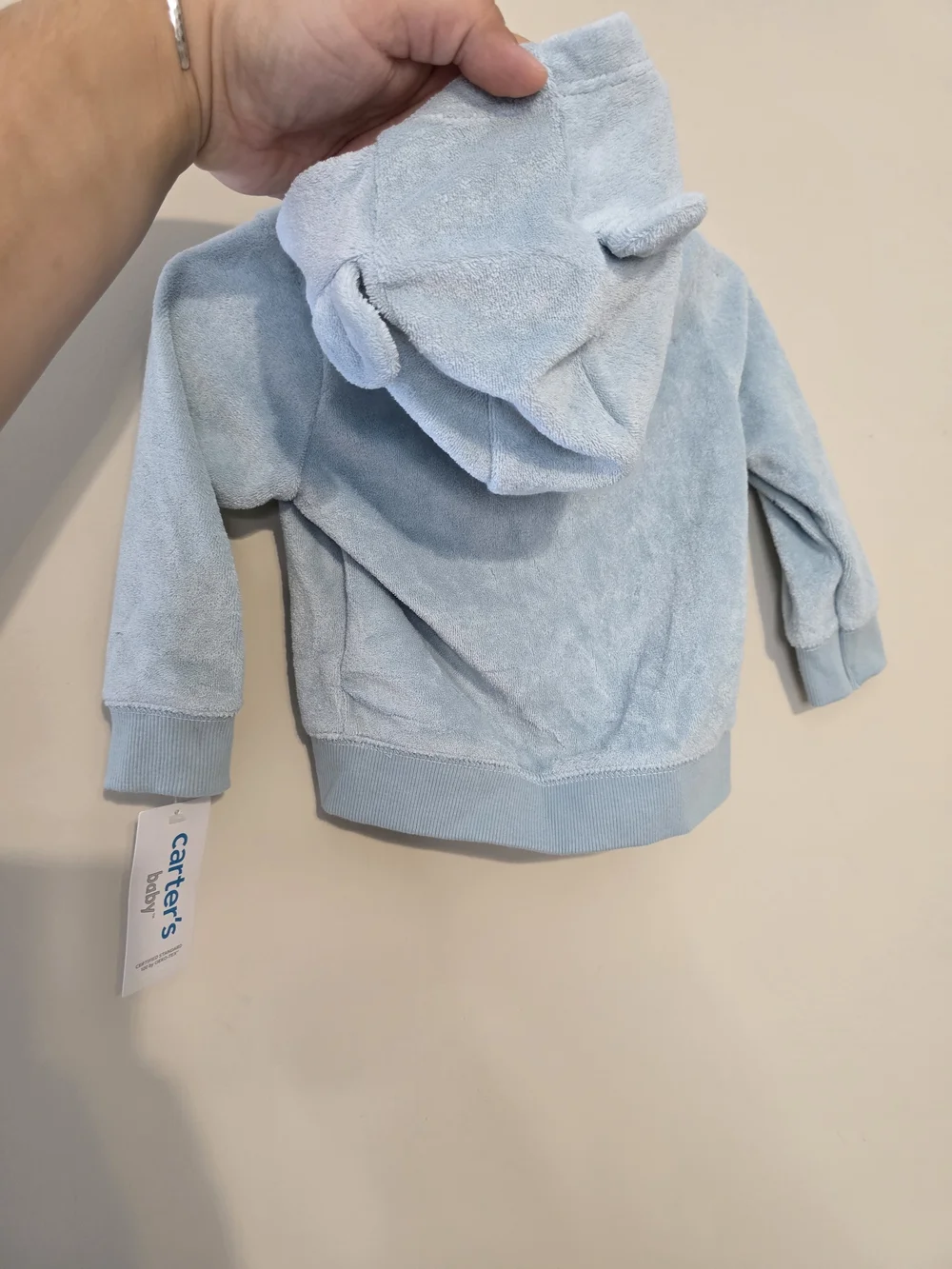 Carter's Plush Jogger Set in Pale Blue